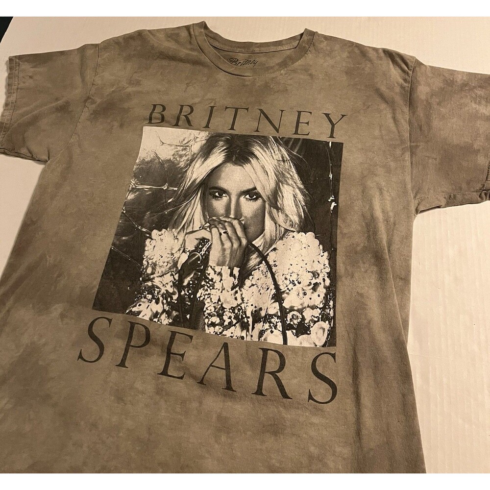 Britney Spears Graphic Tie Dye Music Tour T-Shirt LARGE Concert Vegas Pop Album